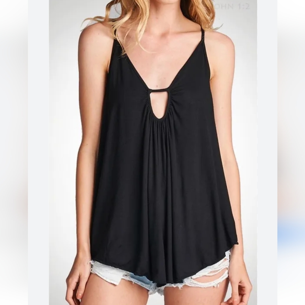 Free People Front Keyhole Tank Top